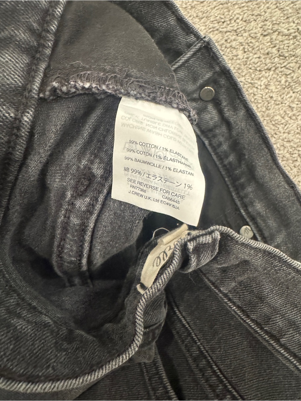 Madewell Black High-Rise Button Fly Denim Shorts | Size 27 | Raw Hem - Picture 3 of 5
